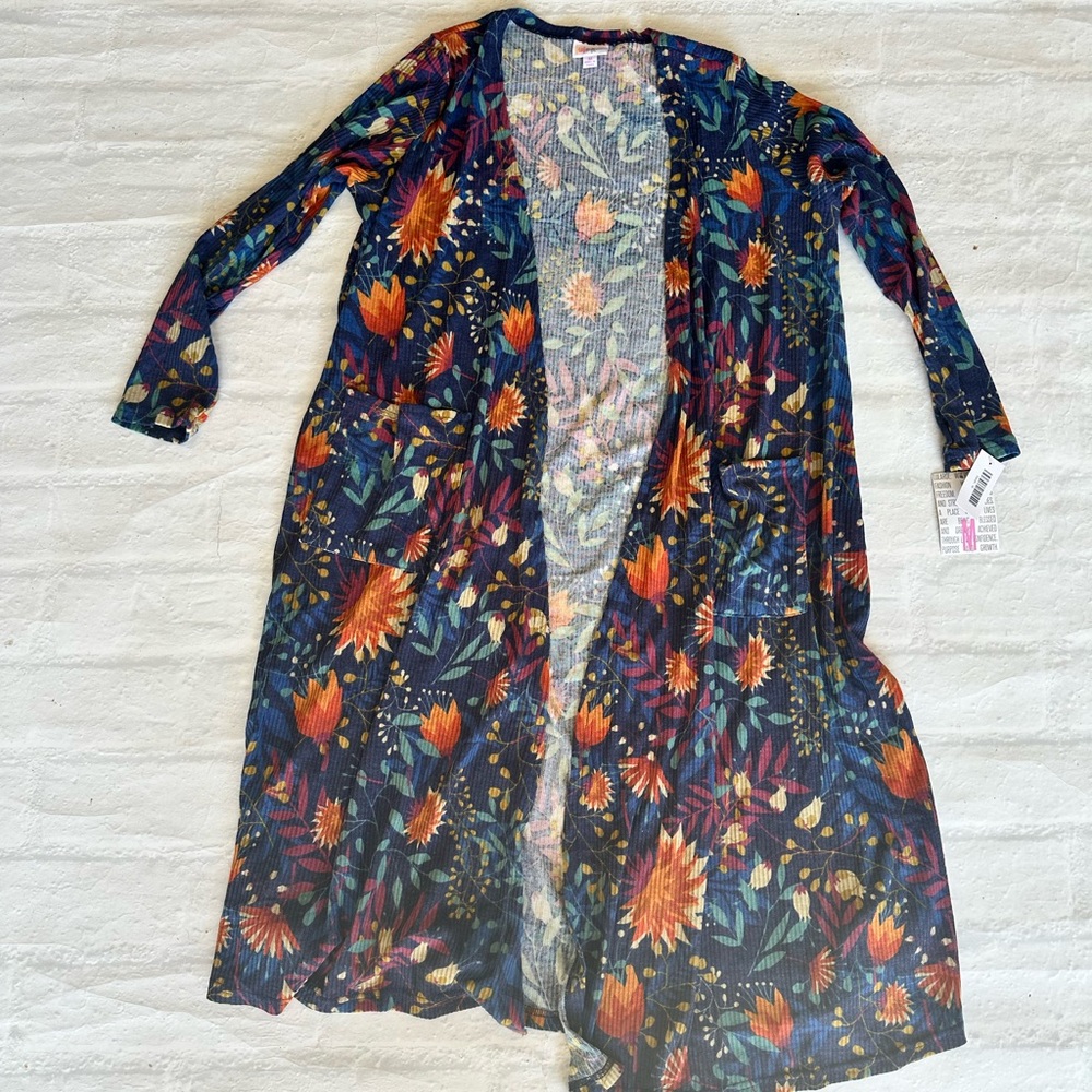 LuLaRoe Sarah Duster Cardigan Medium NWT